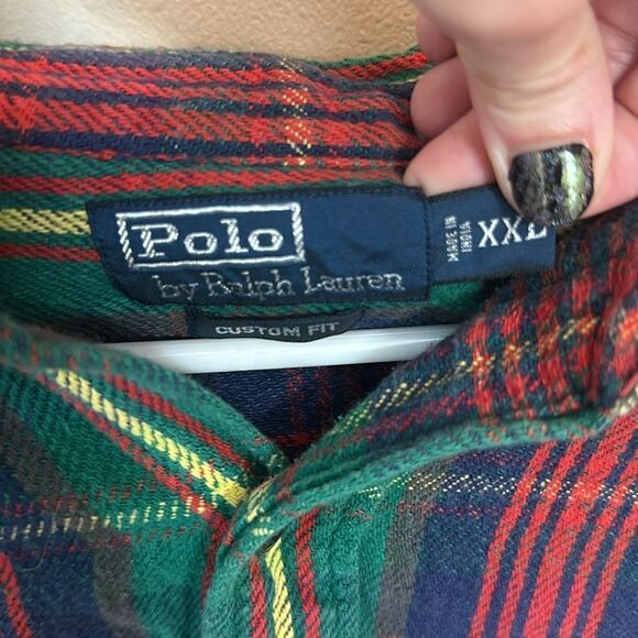 Vintage? Polo Ralph Lauren Plaid Thick Button Down Shirt “Shacket” like - Picture 2 of 7